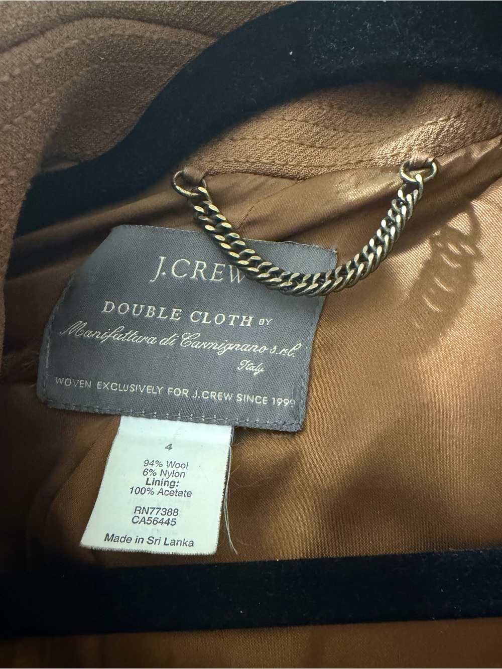 J. Crew Camel Single-Breasted Wool Pea Coat - Picture 2 of 3